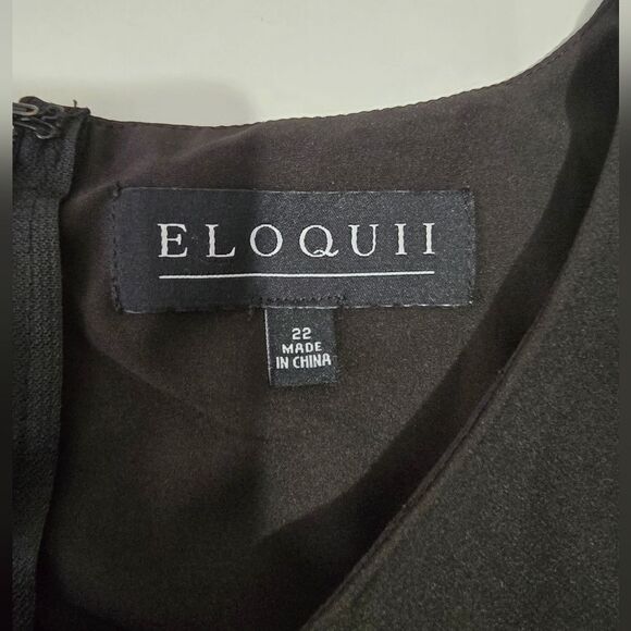 Eloquii Cold Shoulder Ruffle Sheath Dress In Black Plus Size 22 - Picture 6 of 11